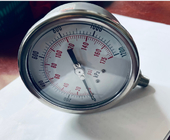 1.5&quot; Glycerin Filled Pressure Gauge 10 Bar 200 Psi 6000 Psi Stainless Steel Connector