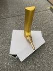 50mm 100mm Glass Bimetallic Thermometer Gauge Aluminum Body Golden Plated V Shape