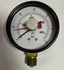 2.48&quot; 63mm Standard Pressure Gauge Class1.6 Accuracy With Adjustable Red Pointer