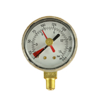 0-400bar Standard Pressure Gauge 1/8&quot; Npt Manometer With Adjustable Red Pointer