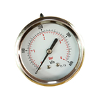 2.5&quot; 0-6 Bar Glycerin Filled Pressure Gauge Lower Back Connection One Piece
