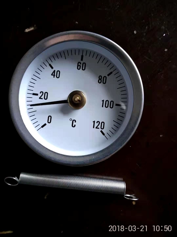 Class2.5 Bimetallic Thermometer 63mm Bi Metal Temperature Gauge Sensor Back Connection