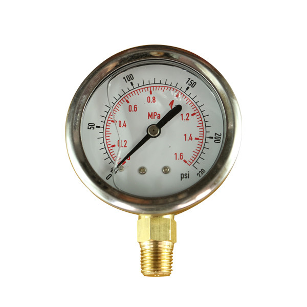 2.5inch 60mm Glycerine Filled Pressure Gauge Radial Connection One Piece