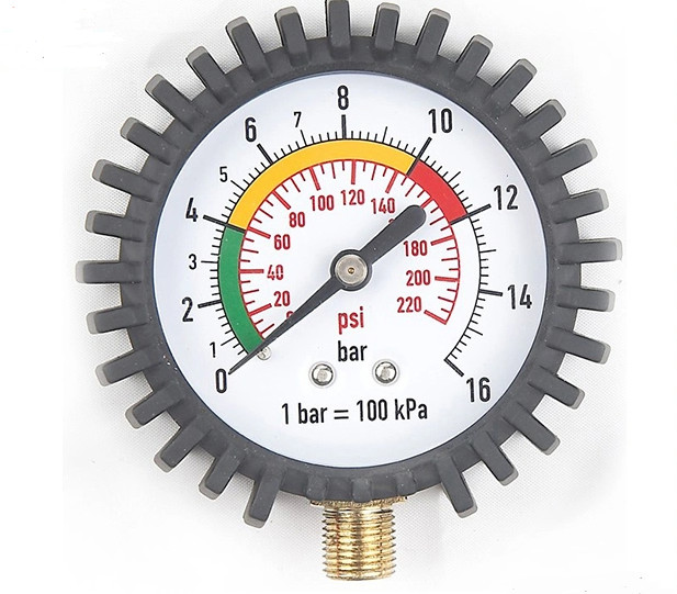 Professional Pressure Gauge Manometer Horizontal Ø 50 mm 1/4 Zoll