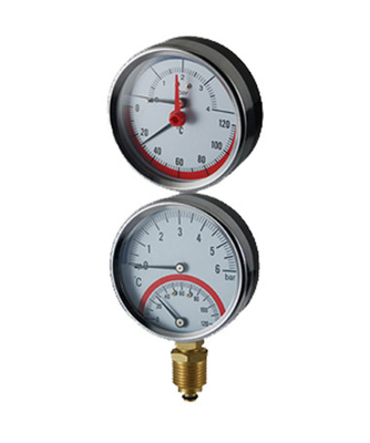 63mm  80mm Thermo Manometer 0-4bar With Back Connection