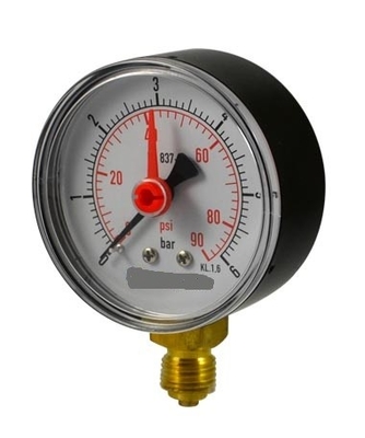 Air Gas Test Manometer 1.57" 40mm Double Needle Pressure Gauge 400bar 15000psi
